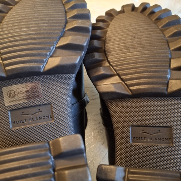 Voile Blanche Carine Black Leather Slip-On Ankle Chunky Loafers Size Women 10.5 - Picture 10 of 16